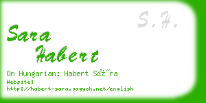 sara habert business card